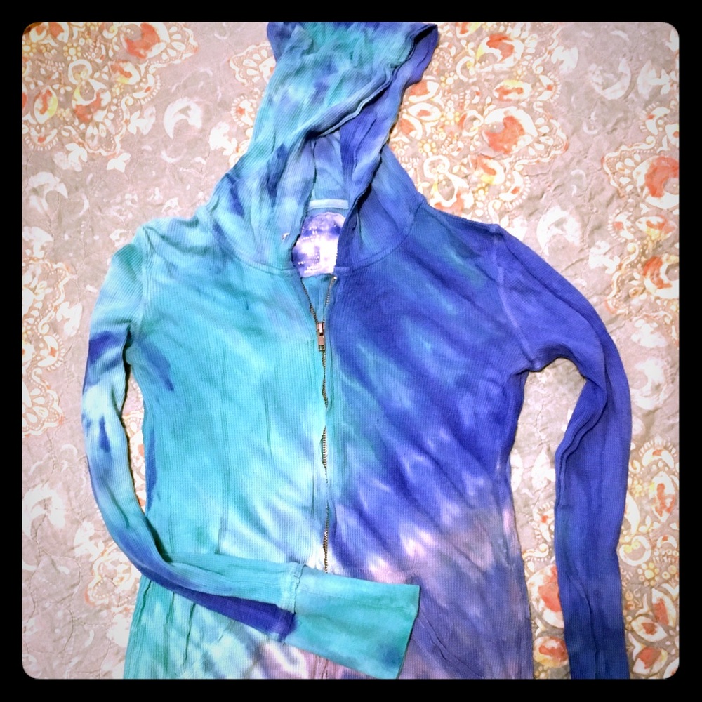 Tie dye zip hoodie